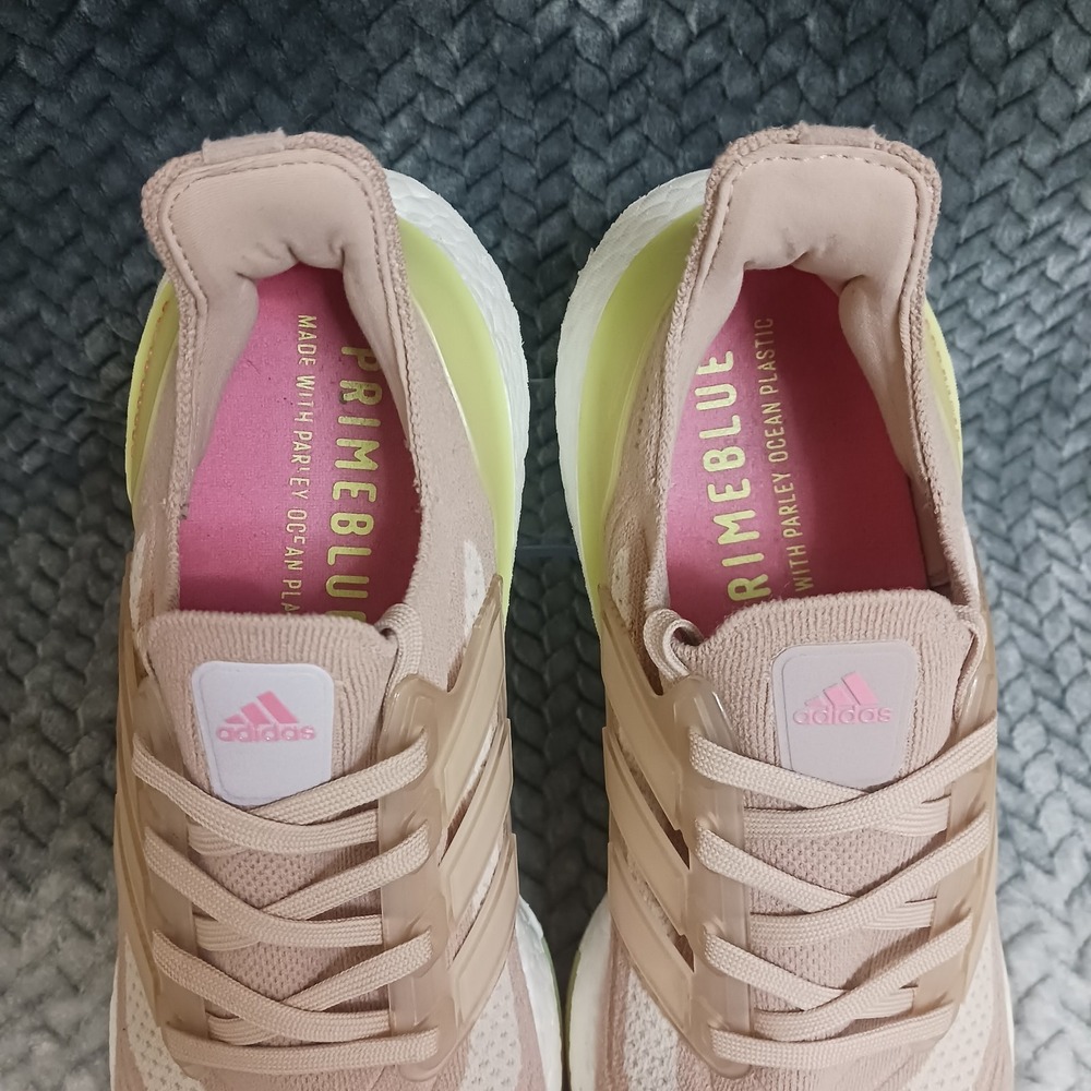 Adidas UltraBoost 21 Women's Athletic Running Shoes Pink Beige White Size 11 - Picture 8 of 15